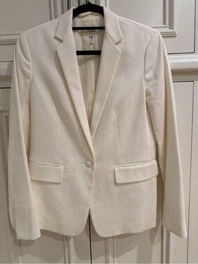 rag & bone Off-White Single-Button Textured Blazer